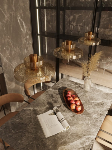 MAXLIGHT P0603 Lustre simple SIGNATURE C AMBER GLASS [3]