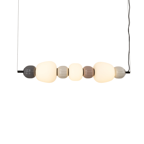 MAXLIGHT P0630 SUSPENSIE MULTICOLOR MODERN 28W, OPAL + DARK GREY+MEDIUM BROWN+LIGHT GREY [1]