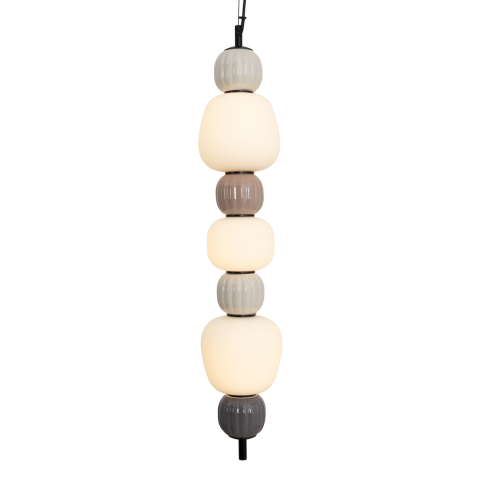 MAXLIGHT P0630 SUSPENSIE MULTICOLOR MODERN 28W, OPAL + DARK GREY+MEDIUM BROWN+LIGHT GREY [3]