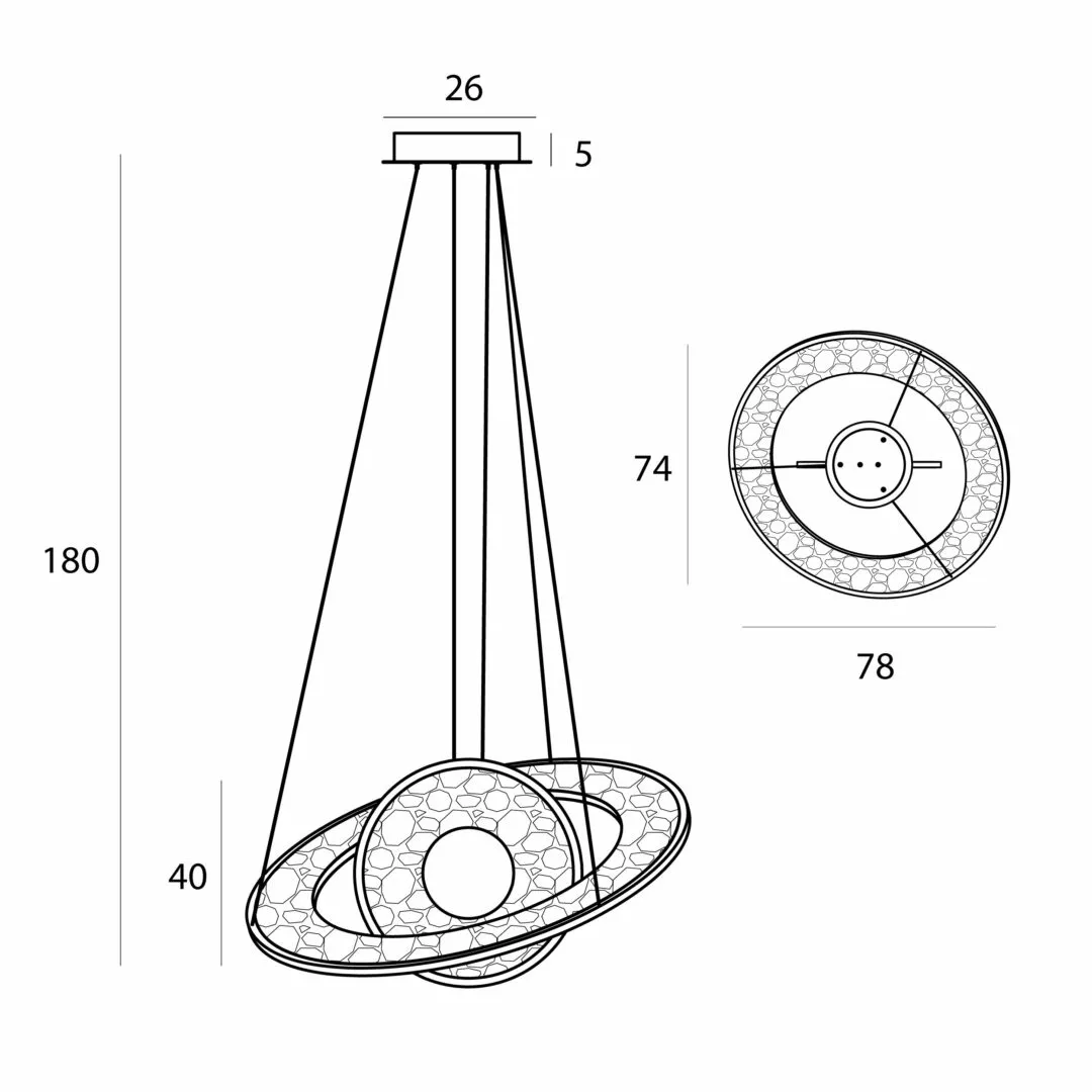 MAXLIGHT P0638D Lustre simple ALEXIA 45W [3]