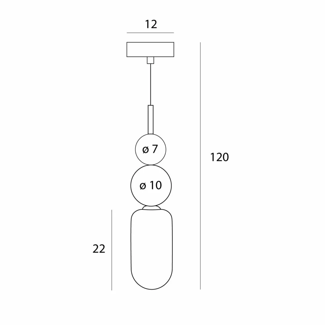 MAXLIGHT P0641 Lustre simple NOVA BLACK  (ROMA) [1]