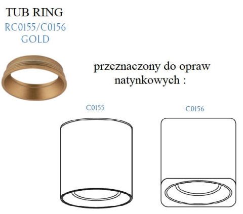 Maxlight RC0155/C0156 Decorative ring for Tub gold [1]