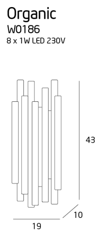 MAXLIGHT W0186 Aplice ORGANIC CHROM [1]