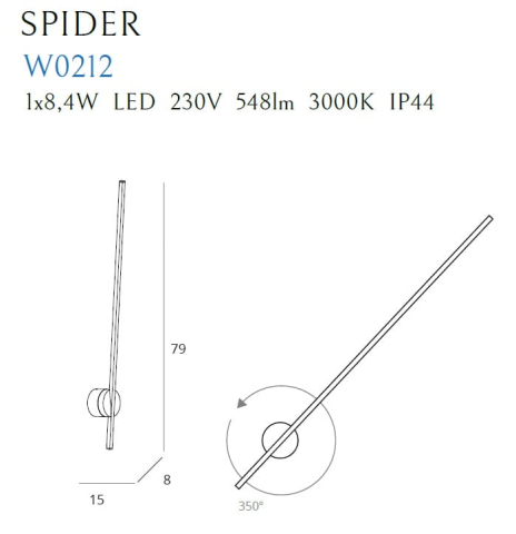 MAXLIGHT W0212 Aplice SPIDER white [2]
