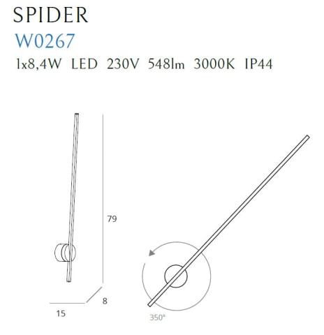 MAXLIGHT W0267 Aplica SPIDER BLACK [1]