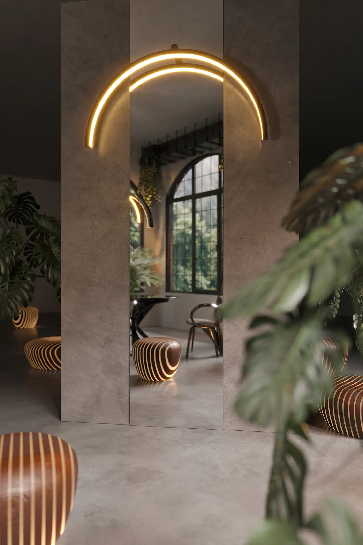 MAXLIGHT W0336 Aplice TRIO ARC BRUSHED GOLD IP44 [3]