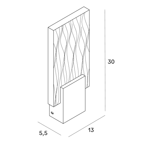 MAXLIGHT W0361 Aplice VETRO BRUSHED BLACK [1]