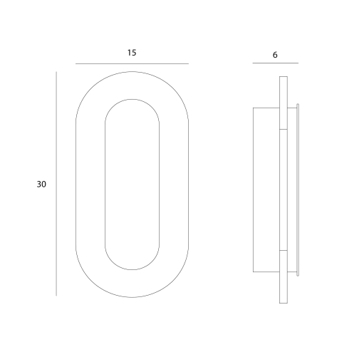 MAXLIGHT W0393 Aplice TRAVERTINO OVAL 10W [1]