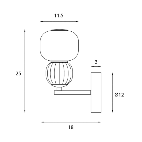 MAXLIGHT W0399 Aplice MULTICOLOR MODERN 5W, OPAL + MEDIUM BROWN [2]