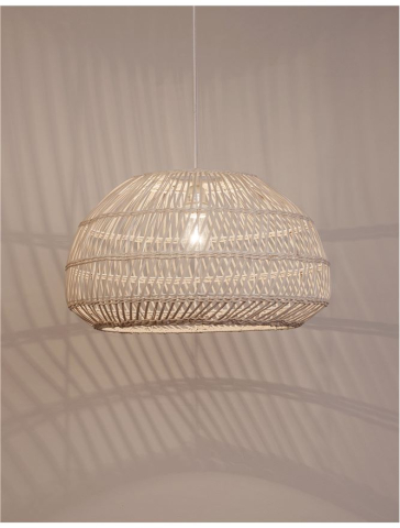 MELODY suspensie SP1 - 9586431 - Natural Ratan White Fabric Wire & Base [9]