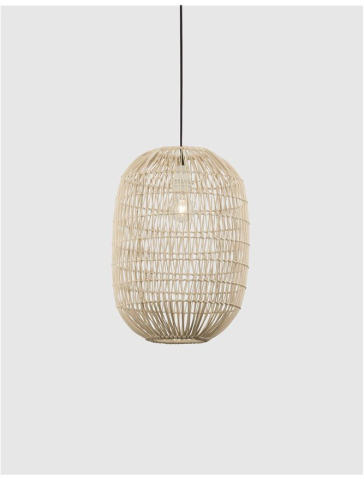 Lustre simple - MELODY suspensie SP1 - 9586766 - Natural Ratan Black Fabric Wire & Base
