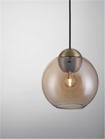 MIDORI suspensie SP1 - 9009239 - Brass Gold Metal & Amber Glass [2]