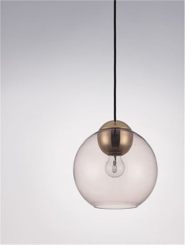 Lustre simple - MIDORI suspensie SP1 - 9009243 - Brass Gold Metal & Pink Glass