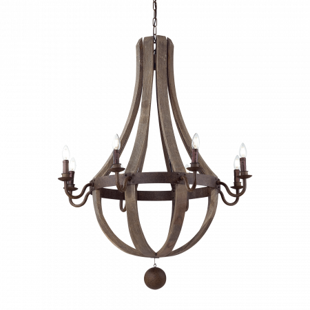Candelabre - LUSTRA SIMPLA RUSTICA MILLENNIUM SP8 - IDEAL-LUX
