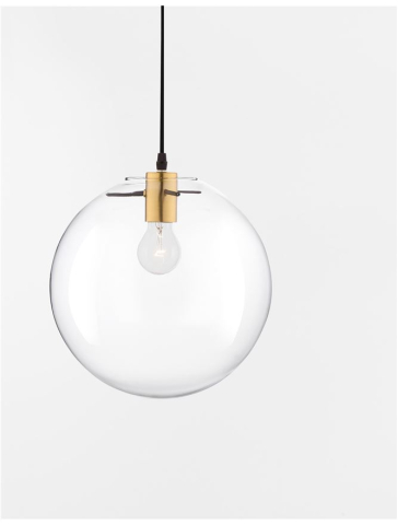MIRALE suspensie SP1 - 9416925 - Gold Metal Clear Glass & Black PVC Wire