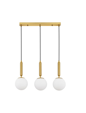 Lustre simple - MONET suspensie SP3 - 9080126 - Brass Gold Metal Opal Glass