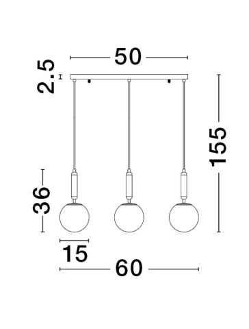 MONET suspensie SP3 - 9080126 - Brass Gold Metal Opal Glass [2]