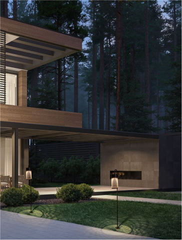 MOTLEY stalp exterior Sandy Black Aluminium & Steel 9060230