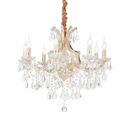 Candelabre - CANDELABRU CLASIC CU CRISTAL NAPOLEON SP8 CROMO - IDEAL lUX
