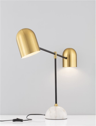 Corpuri pt interior - NELA veioza - 9501231 - Gold & Black Metal & Marble