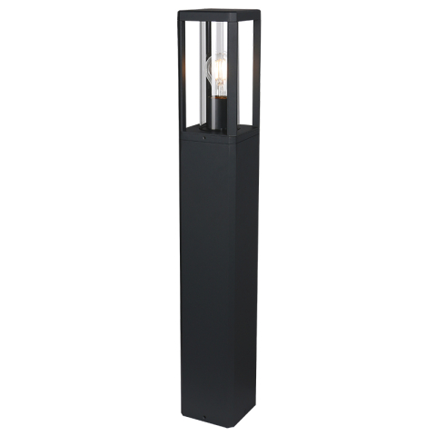 Exterior - BOLARDO 1L E27 NEGRO