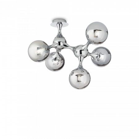 PLAFONIERA MODERNA NODI PL5 CROMO - IDEAL-LUX