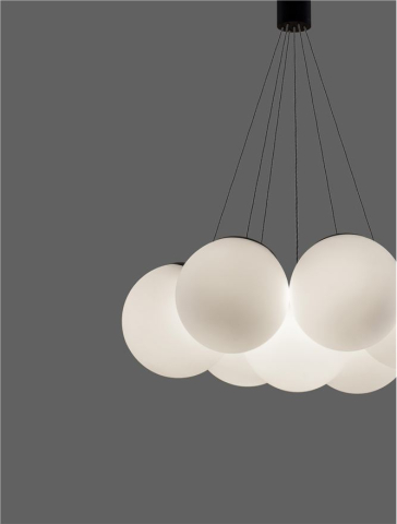 NUVOLE suspensie SP7 - 9061433 - Sandy Black Aluminium & Opal Glass [7]