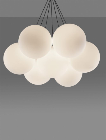 NUVOLE suspensie SP7 - 9061433 - Sandy Black Aluminium & Opal Glass [5]