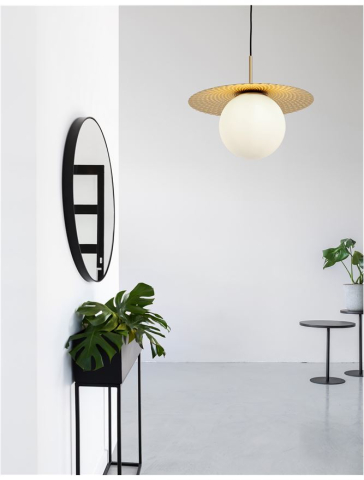 Lustre simple - OBBIT suspensie SP1 - 9988381 - Opal Glass Gold Metal