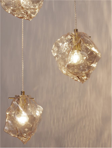 ODELLE suspensie SP3 - 9009254 - Brass Gold Metal & Amber Glass [2]