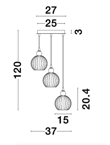 ODELLE suspensie SP3 - 9190882 - Chrome Aluminium Opal Glass [4]