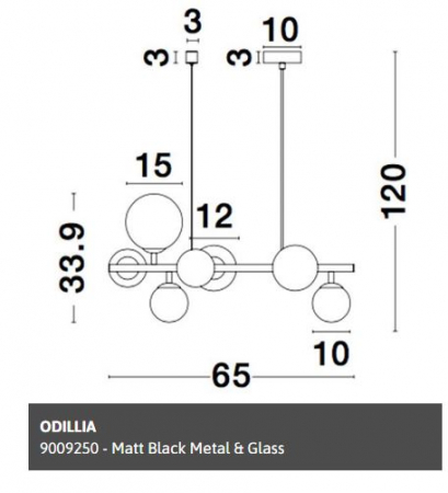 Suspensie moderna ODILLIA 9009250 Nova Luce [5]