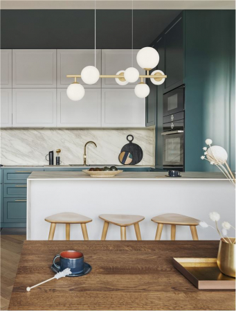ODILLIA Opal Glass & Matt Gold Metal - SP7 LONG suspensie 9028858 [1]