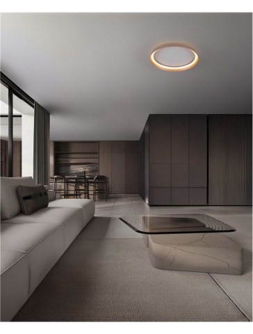 Corpuri pt interior - ORMI PL45 - Triac Dimmable Champaign Brown Aluminium & Acrylic - PLAFONIERA