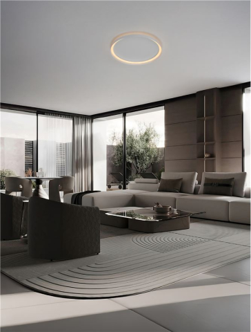 Corpuri pt interior - ORMI PL60 - Triac Dimmable Sandy White Aluminium & Acrylic - PLAFONIERA