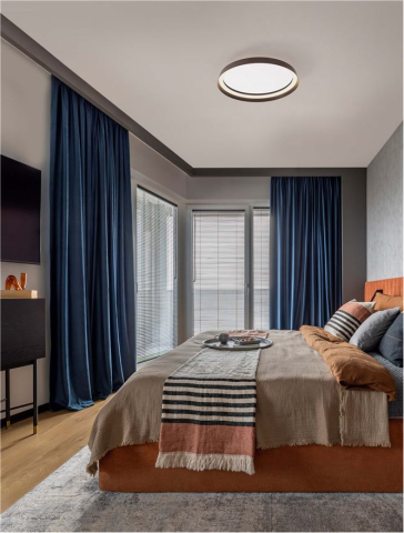 Corpuri pt interior - ORMI PL45 - Triac Dimmable Brushed Coffee Aluminium & Silicone - PLAFONIERA