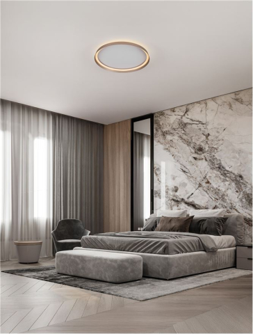 Corpuri pt interior - ORMI PL60 - Triac Dimmable Champaign Brown Aluminium & Acrylic PLAFONIERA