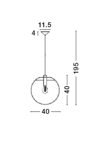 OVVIO suspensie SP1 - 42108002 - Clear Glass & Black Metal [2]