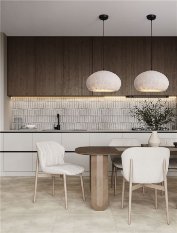 Lustre simple - PASHIO SP45 - White Handmade PMMA & Paper. Black Fabric Cable - SUSPENSIE