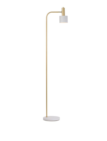 PAZ LAMPADAR - 9426653 - Gold Metal & White Metal Shade, White Base [1]