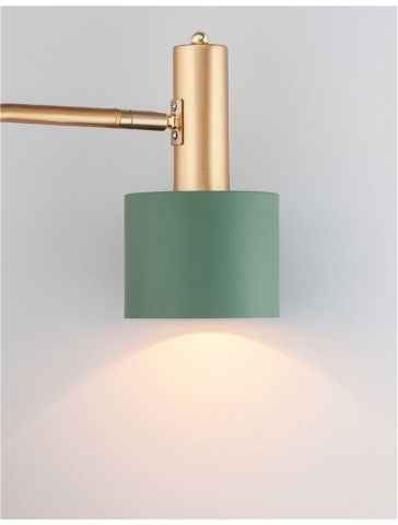 PAZ LAMPADAR - 9426654 - Gold Metal Mint Metal Shade White Base [2]