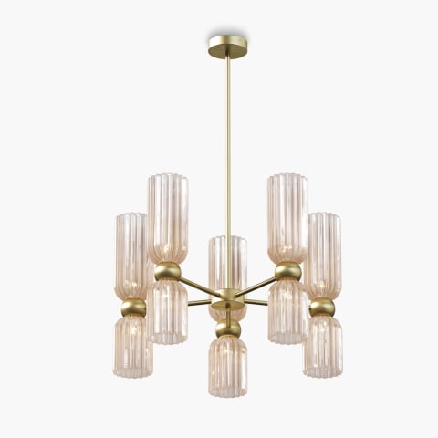 Decorative - Maytoni Antic MOD302PL-10CG pendul auriu cu 10 abajururi