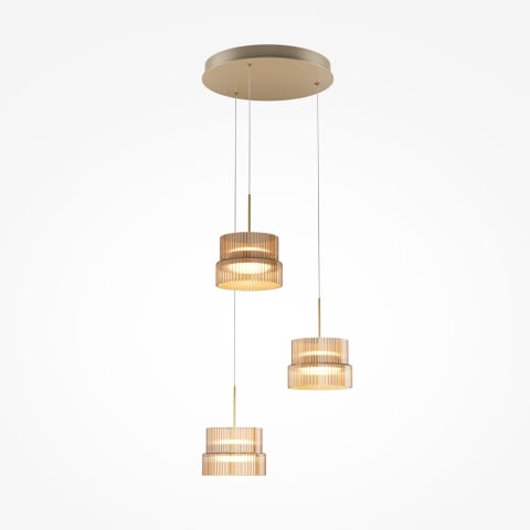Lustre simple (suspensie) - Pendul Maytoni Scala, bronz, LED 33 W, 3000 K