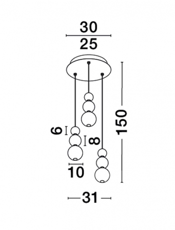 Perla NVL S3 Round crom 9186919 - suspensie moderna [2]