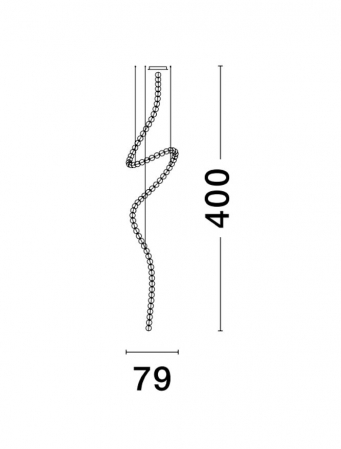 Perla - Suspensie 207W Auriu - 9695207 - suspensie moderna de la NovaLuce [3]