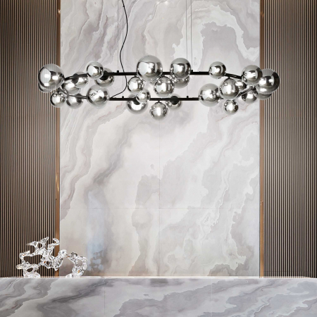 Suspensie moderna Perlage SP30 forma ovala - Ideal -Lux