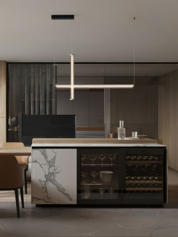 Decorative - PHEME 1 black - suspensie moderna LED 2L