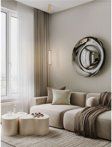 Lustre simple - PHEME SP1 - Brushed Gold Metal Base & Clear Acrylic