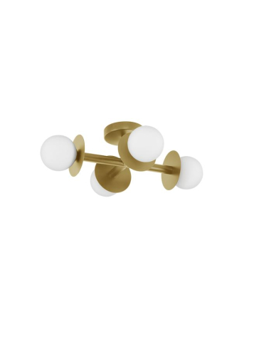 PIELO plafoniera - 9043318 - Opal Glass Brass Gold Aluminium