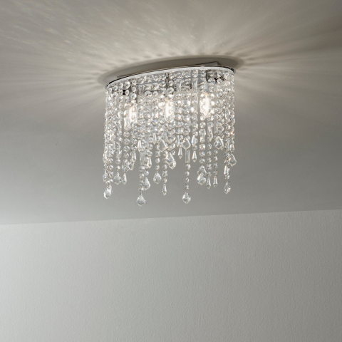 Plafoniere - PLAFONIERA BREEZE CROMO 3XE14 40X15,5X36CM